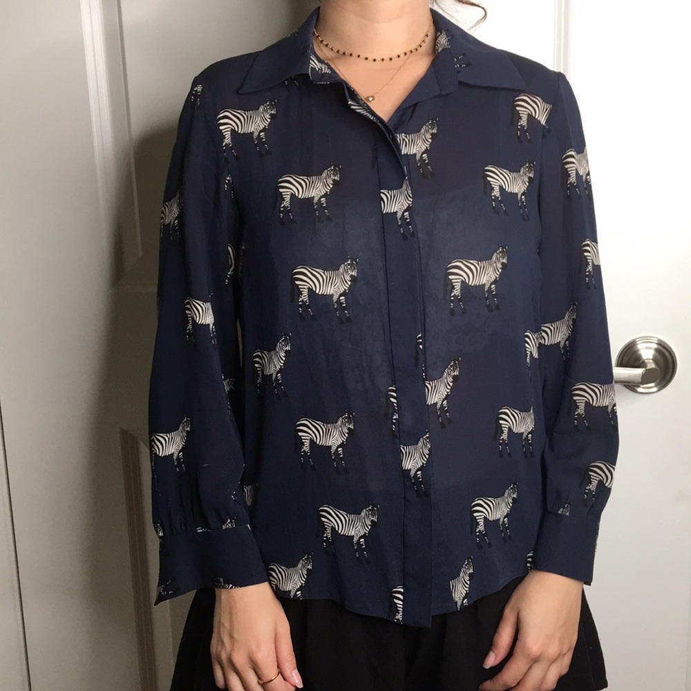 Alice + Olivia Zebra Shirt